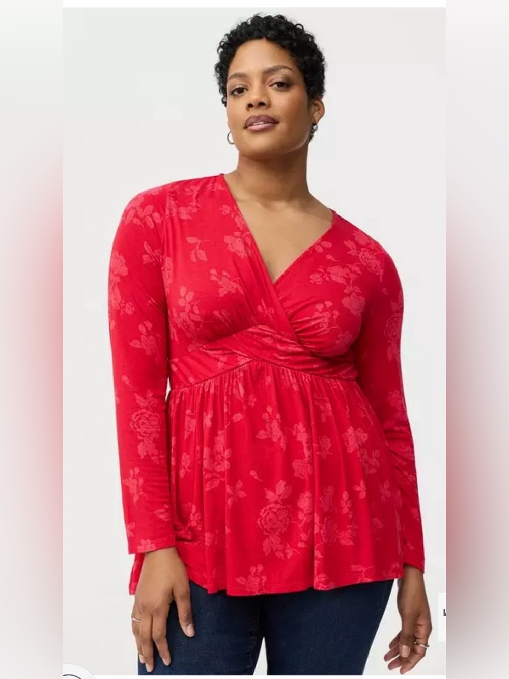 NWT Torrid Twist Front Slinky Babydoll Tunic Top, size torrid 2
